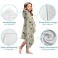 thumbnail image 7 of Beige Leaf Butterfly Pattern Hooded Bath Towel，50"x30" for Ages 3 To 12 Kids, Quick Dry Lightweight Soft Microfiber Hood Beach Towel Cover Up for Kids, 7 of 7