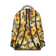 thumbnail image 3 of Sunflower and Butterfly Yellow Pattern Backpack for School, Cute School Bag with Adjustable Shoulder Straps and Padded Back, 15.3"x11"x7.1", 3 of 5