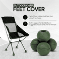 thumbnail image 4 of 4PCS Moon Chair Foot Cover Outdoor Chair Foot Protectors Stabilizing Rubber Ball Feet Pad Camping Part Green,4 x Moon Chair Foot Covers,Green, 4 of 10