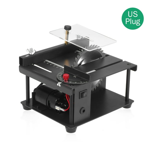 TFixol 110-240V Multi-Functional Table Saw Mini Desktop Saw Cutter Electric Cutting Machine with Saw Blade Adjustable-Speed Angle Adjustment 35MM Cutting Depth for Wood Plastic Acrylic Cutting