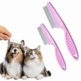 thumbnail image 1 of WOPB Multifunctional Pet Comb, 2 Pack Multifunctional Pet Comb, Fine-Tooth Stainless Grooming Massage Comb, Fine Magic Tear Stain Removal Comb for Knots Crust Floating Hair Tangle (Pink), 1 of 1