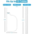 thumbnail image 5 of Bundle of J Channel Cable Raceway White and Metal Cable Management Tray White White, 5 of 5