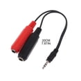 thumbnail image 3 of Y Splitter Cable 3.5mm Male Plug- to Dual 6.35mm Female Jack Audio Cord 3.5 Small Three Core to Dual 6.35 Audio Cable, 3 of 4