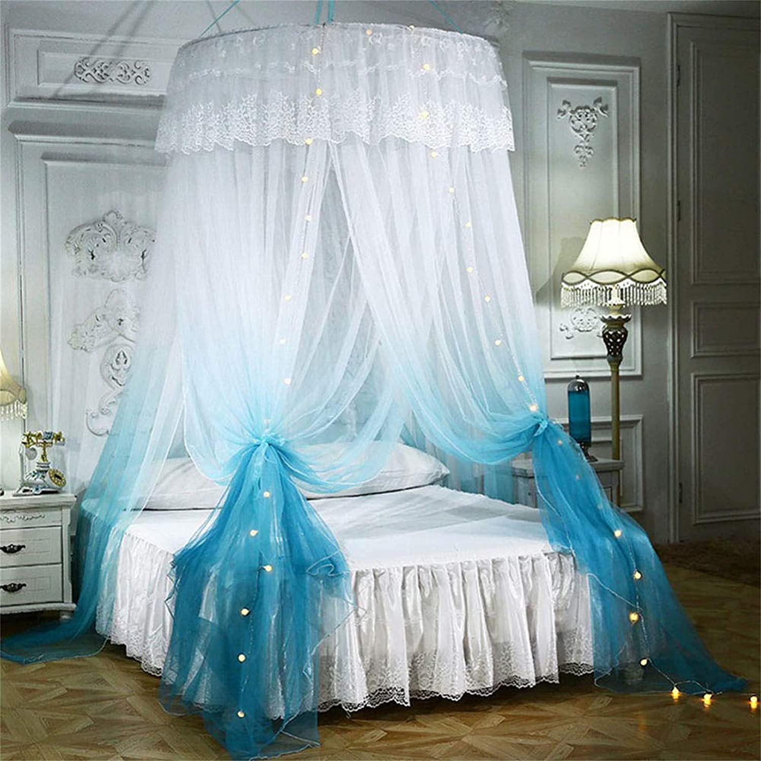 Pack Plastic 1 White Beautiful mosquito net canopy for single or double beds 