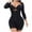 Black, variant on WMTBSRSW Long Sleeve Shapewear for Women Tummy Control Open Bust Corset Shapewear with Zipper Plus Size Thigh Slimmer Body Shaper