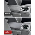 thumbnail image 6 of KBH Center Console Cover for 2004-2010 Ford F150 Accessories, Washable Fabric Arm Rest Protector Covering for Car, Dark Gray(Fits Jump Seat Console Only), 6 of 8