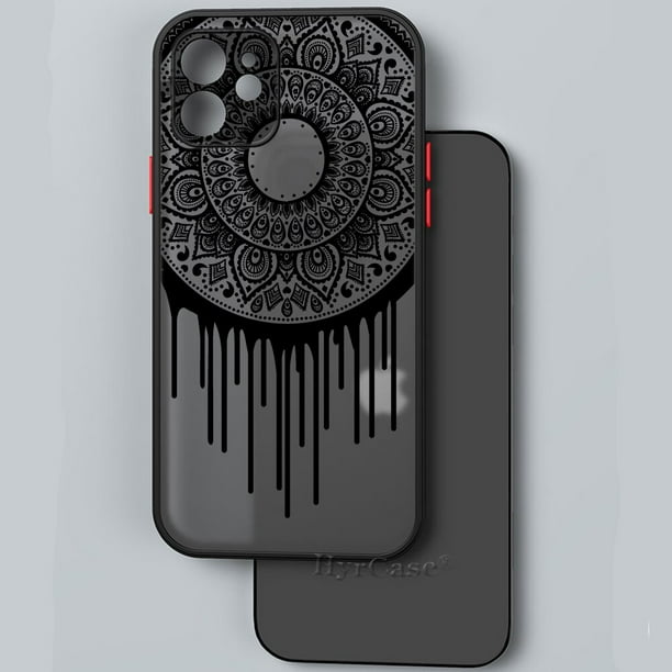 Funda de flores de encaje Vintage Floral Sexy negra para iPhone 13 12 11 Pro Max X XR XS 7 8 Plus 6S Mini funda mate dura de parachoques suave Tan Jianjun unisex