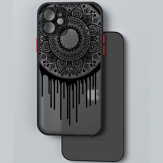 Funda de flores de encaje Vintage Floral Sexy negra para iPhone 13 12 11 Pro Max X XR XS 7 8 Plus 6S Mini funda mate dura de parachoques suave Tan Jianjun unisex