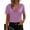 *Purple, variant on ClodeEU Womens's Satin Cowl Neck Summer Short Sleeve T Shirt,Trendy Loose Blouse Khaki,Womens Plus M