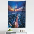 thumbnail image 1 of Urban Tapestry, Bangkok Skyline at Sunset Evening Thailand Cityscape Metropolis Architectural Photo, Fabric Wall Hanging Decor for Bedroom Living Room Dorm, 5 Sizes, Blue Coral, by Ambesonne, 1 of 1