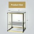 thumbnail image 2 of Gymax 2-tier Side End Coffee Table Square Nightstand for Living Room Bedroom, 2 of 9