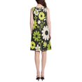 thumbnail image 3 of FORMRS Summer Dress for Women Loose U Neck Sleeveless Midi Beach Sundresses with Pockets, Green Flower Pattern, 3 of 8