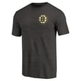 thumbnail image 2 of Men's Black Boston Bruins Primary Logo Left Chest Distressed Tri-Blend T-Shirt, 2 of 3