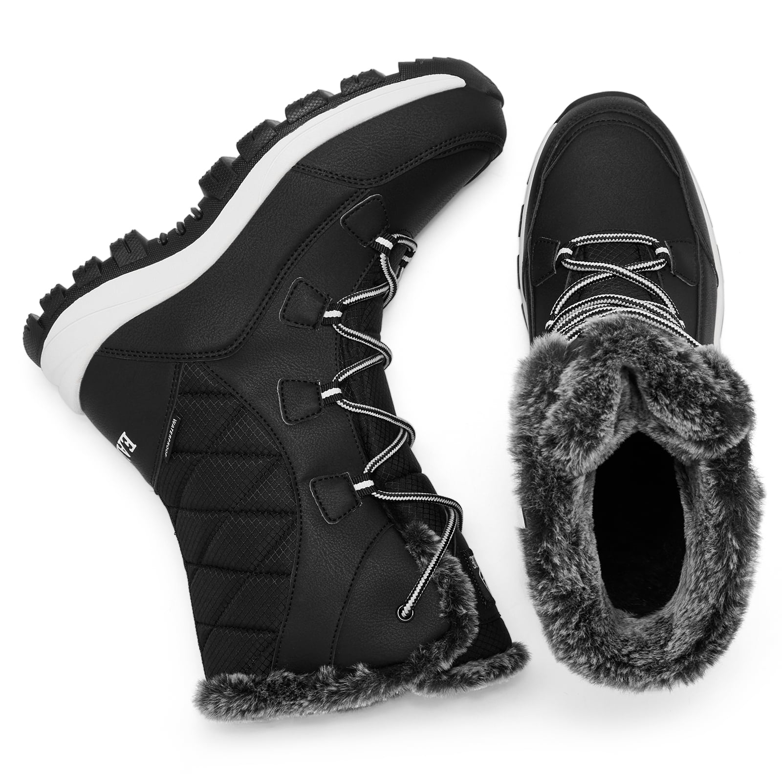 Snow Boots for Women Waterproof Outdoor Hiking Shoes Winter Warm Mid Calf Boots