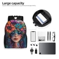thumbnail image 5 of Rocae Bohemian Colorful Flower Woman print Computer Bag with Separate Compartment, Suitable for 15 inch Laptop Backpack, Gift for Men and Women, 5 of 5