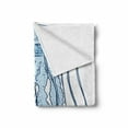 thumbnail image 2 of Jellyfish Soft Flannel Fleece Blanket, Exotic Sea Creature Organism in Vintage Old Sketch Style Illustration, Cozy Plush for Indoor and Outdoor Use, 70" x 90", Baby Blue and Sea Blue, by Ambesonne, 2 of 6