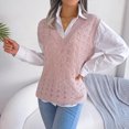 thumbnail image 5 of Lindreshi Sweater Vest Women Women V-Neck Multicolor Knitted Sweater Casual Fashion Sleeveless Vest Jacket Coat Tops, 5 of 8