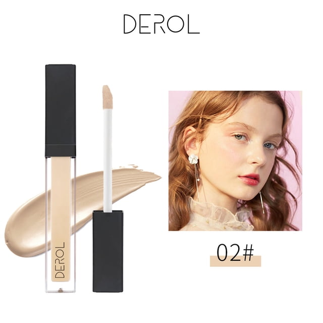 Dadatutu Pochette de Correcteur Éclaircissant Longue Durée - 6,5ml Réparation d'Ombre Stéréo pour Cernes, Ridules et Rides avec Texture Douce Naturelle et Option de Poudre Portable