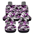 thumbnail image 2 of KUIFORTI Camo Purple Car Seat Cover Auto Accessories Interior 4Pcs, Front Seat Protector, Auto Seat Rear Split Bench Cover Universal Automotive Seat Cover Accessories, 2 of 7
