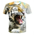 thumbnail image 3 of 2023 Summer New Digital Printing Men's Short Sleeve Loose Pullover Round Neck Animal Printing Sports 3DT Shirt, 3 of 5