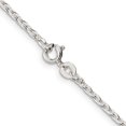 thumbnail image 3 of Sterling Silver 2mm Flat Link Cable Chain (20 X 2) Made In India qfc196-20, 3 of 5