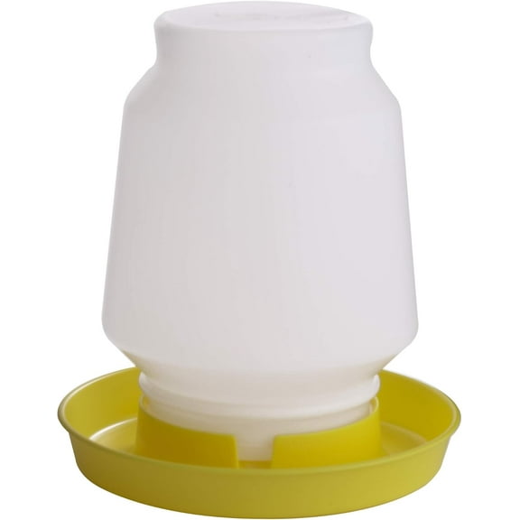 Miller Manufacturing Plastic Poultry Fountain Complete Waterer Yellow 1 Gallon