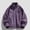 Purple, variant on Men's Lightweight Bomber Jackets Faux Leather Zip up Solid Color Jackets Long Sleeve Casual Windbreaker Stand Colla Mens Coat