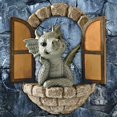thumbnail image 3 of Adornos de resina de dinosaurio Qtmnekly para puerta, árbol, patio, manualidades, jardín, decoración de patio al aire libre, escultura de dinosaurio, dragón - B, 3 of 6