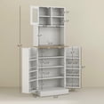 thumbnail image 7 of Barara King 66.5" Pantry Storage Cabinet with Adjustable Shelves, Kitchen Pantry Cabinet for Dining Room, White, 7 of 7