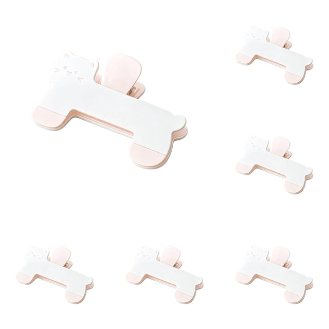 5Pc Cat Page Clips Cat Page Clips Plastic For Office Desk Textbook (F)
