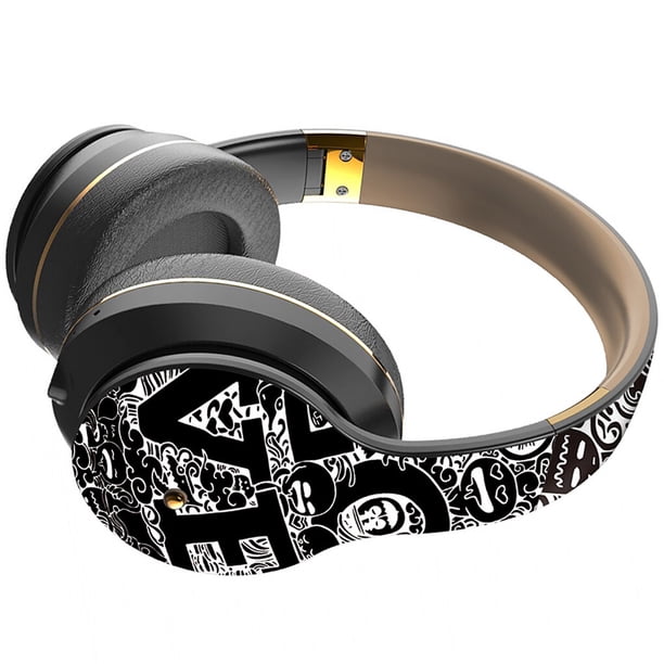 Cateissary TWS5.0 Auriculares inalámbricos Graffiti Juego deportivo plegable Auriculares para teléfono móvil Cables de audio/vídeo Oro negro
