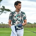 thumbnail image 2 of Kdxio Cute Poodle Dog Print Men's Short Sleeve Polo Shirt,Midweight Men's Shirt, 2 of 6