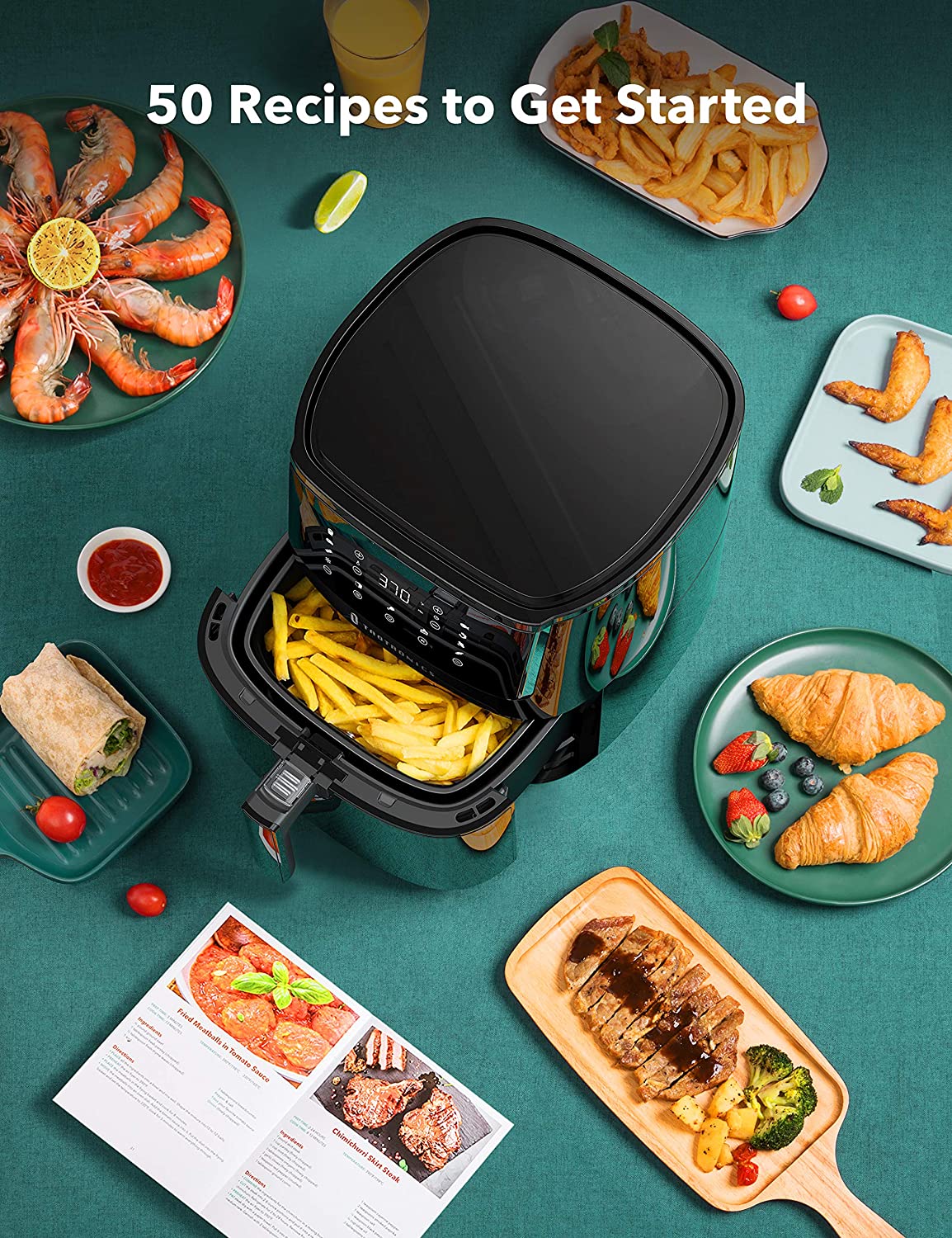 TaoTronics Air Fryer, Large XL 6 Quart 1750W Oven Ubuy الاردن