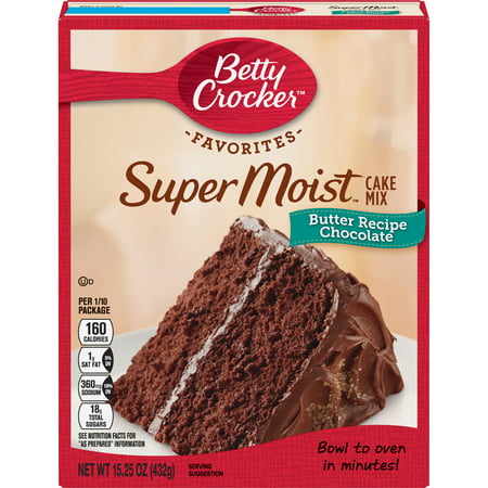 Betty Crocker Super Moist Butter Recipe Chocolate Cake Mix, 15.25 oz