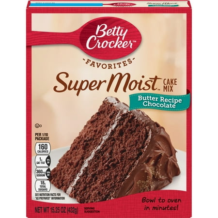 Betty Crocker Super Moist Butter Recipe Chocolate Cake Mix, 15.25 (Best Raw Chocolate Recipe)