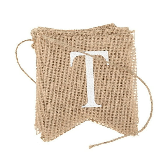 OUNONA The Hunt Is Over with Deer Burlap Bunting Banner Party Garland Decoration (Brown)