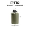 RTIC Water Cooler, One Gallon Stainless Steel Insulated Jug with Built