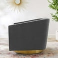 thumbnail image 4 of Armchair Accent Swivel Chair, Velvet, Gold Grey Gray, Modern Contemporary Urban Design, Living Lounge Room Hotel Lobby Hospitality, 4 of 8