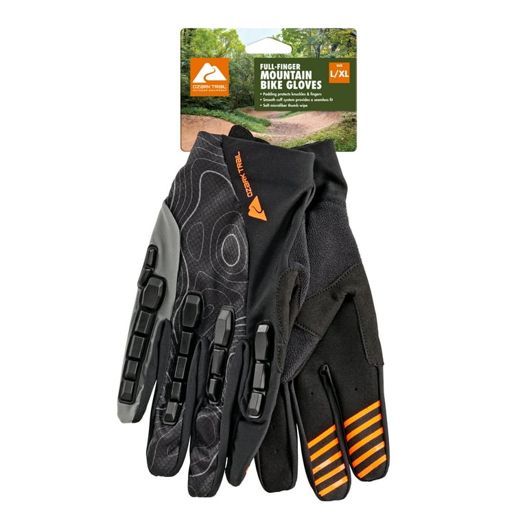 Ozark Trail Full Finger Touch Screen Bicycle Gloves, L-xl, Black