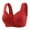 Red, variant on fheaev Front Closure Bras For Women Post Surgery Brassiere Plus Size Full Coverage No Underwire Comfort Wireless Snap Closing Bra Convenient Everyday Bra Front Button Bras Front Buckle Corset Bra