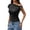 Black, variant on Fashion Ribbed Slim Fit Asymmetric Off Shoulder Casual Basic Tee Shirt Blouse for Women (Black,S)