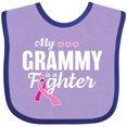 thumbnail image 3 of Inktastic Breast Cancer Awareness My Grammy is a Fighter Boys or Girls Baby Bib, 3 of 4