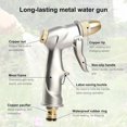 thumbnail image 5 of Pistola de riego de metal, pulverizador de pistola de agua de alta presión, pistola de agua de jardín de alta resistencia, para lavado de automóviles, riego de plantas, ducha para mascotas, corto, 5 of 5