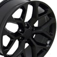 thumbnail image 4 of OE Wheels 22 inch Satin Black CK156 Rim Fits Specific GM Trucks - Snowflake Style, 4 of 5