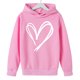thumbnail image 4 of Sudadera con capucha y estampado de corazón de San Valentín, sudadera de manga larga para niños y niñas, chaqueta para niñas de talla mediana y grande., 4 of 7
