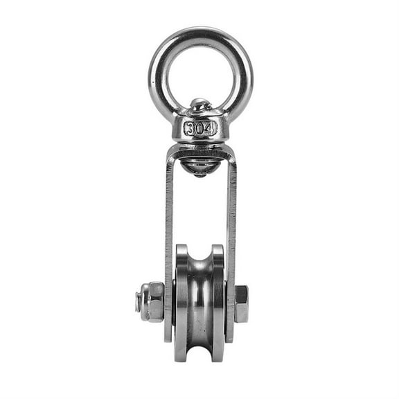 Cable Pulley Wheel for Rope with Ball Bearing 360° Swivel Wire Pulley for Pulley System Lifting, DIY Home Gym, Winch