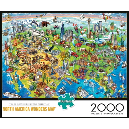 Buffalo Games North America Wonders Map 2000 Piece Jigsaw Puzzle