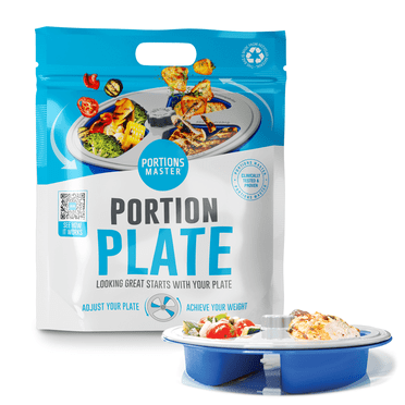 Portions Master Adjustable Portion Control Plate for Weight Loss, Diet & Food Management – Meal Prep & Portion Guide Tool for Healthy Eating – BPA-Free, Reusable
