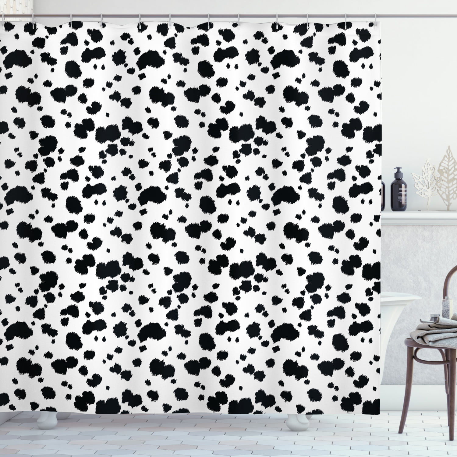 Details about   Dalmatian and Bone Shower Curtain Bathroom Decor Fabric & 12hooks 71 Inch
