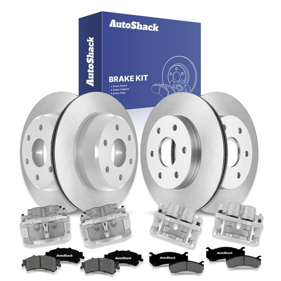 AutoShack Front Vented & Rear Vented Brake Rotors   Premium Ceramic Pads   Calipers 16-PC Brake Kit Replacement for 2000-2001 Chevrolet Suburban 1500 2001 Chevrolet Silverado 1500